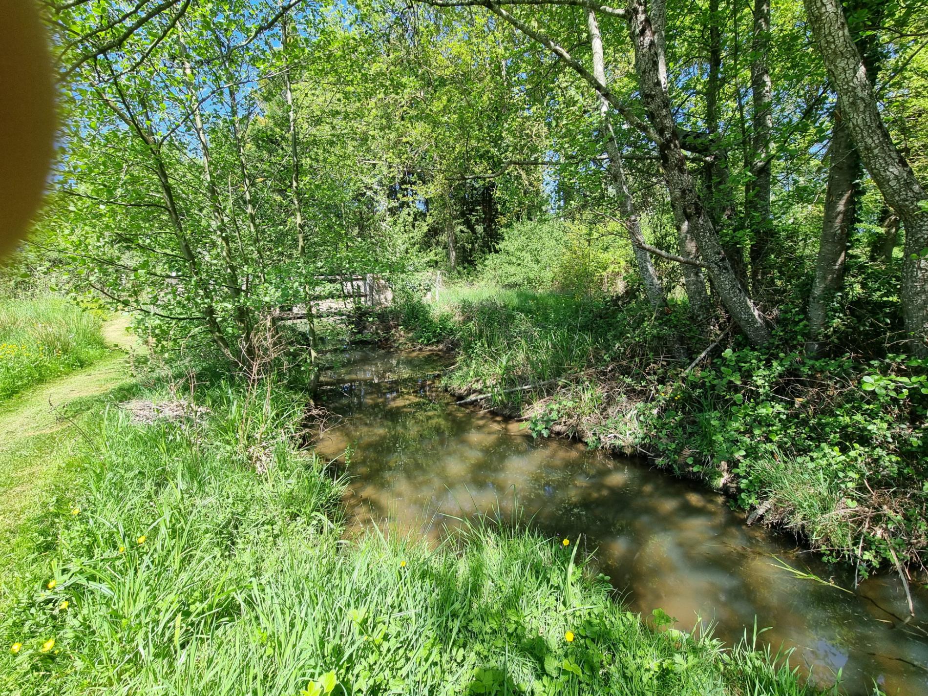 Grange réhabilitée sur 9 518 m2 de terrain traversé par un ruisseau !